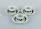 Meissen, Green Ivy Vine.
3 coffee cups with accompanying saucers.