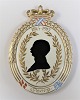 Royal Copenhagen. Silhouette plate. King George of Greece. 1843-1913. Height 
12.6 cm. (1 quality)