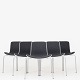 Roxy Klassik 
presents: 
Poul 
Kjærholm / 
Fritz Hansen
PK 8 - Set of 
6 dining chairs 
front 
upholstered in 
grey ...