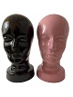 THE PINK HEAD IS SOLD. Ceramic hat head from the German workshop Scheurich, West 
Germany. One black and one pink in stock.