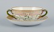 Royal Copenhagen Flora Danica boullion cup with saucer in hand-painted porcelain 
with branch-shaped handles, flowers and gold decoration. 
PROVENANCE : VALDEMARS CASTLE