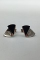 Lapponia Sterling Silver Ebony Ear Studs Björn Weckström