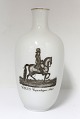 Royal Copenhagen. Vase with Christian d. 5 on horse. Height 17.5 cm. (1 quality)