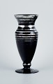 Art Deco glass vase, Germany. With horizontal silver inlays.