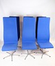 Set of 6 oxford chairs, Arne Jacobsen, Fritz Hansen, Blue fabric
Great condition
