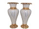 Royal Copenhagen
Pair of tall Hetsch vases with wide gold edges 
from 1850-1893