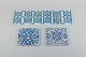 Aluminia and Royal Copenhagen, Tenera faience. Eight tiles.