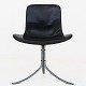 Roxy Klassik presents: Poul Kjærholm / E. Kold ChristensenPK 9 - 'Tulip' chair in black patinated leather and ...