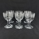 Set of 6 English antique wine glasses