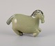 Stig Lindberg (1916-1982) for Gustavsberg. Horse figurine in glazed stoneware 
with a light green shade.