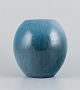 Steuler, Tyskland. Stor keramikvase med glasur i blå nuancer.