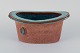Curt Addin, large bowl in chamotte clay. Interior with turquoise glaze.