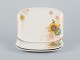 Villeroy & Boch, Luxembourg, three "Helianthos" porcelain dishes in flower power 
retro style.