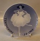 RCM088 Ballet gitl plate 1908 Royal Copenhagen Collector Plate 18.5 cm