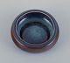 Carl Harry Stålhane (1920-1990) for Rörstrand, ceramic bowl with blue and brown 
glaze.