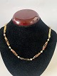 Necklace with pearls in 14 carat gold