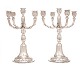Large pair of silver candelabra by Gran & Laglye, ...