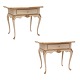Pair of ivory white Rococo console tables with drawers ...