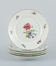 Bing & Grøndahl, Saxon Flower, a set of five lunch plates.