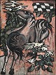 "Composition 
with horses" 
Oil painting on 
canvas.