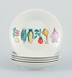 Villeroy & Boch, Luxembourg, five deep plates in stoneware featuring various 
vegetable motifs. "Primabella" collection.