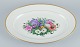 Bing & Grøndahl, large oval serving platter hand-painted with polychrome flower 
motifs and gold trim.