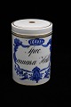 Old Royal Copenhagen stoneware apothecary jar with gold rim and decorations...