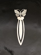 Silver bookmark with butterfly