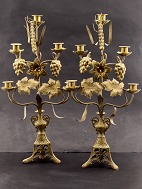 A pair of French church/thanksgiving candlesticks