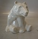 Lyngby Siddende Isbjørn GL. 12 x 14 cm Lyngby Porcelænsfigur
