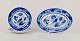Aluminia, 
Denmark. Oval 
dish and two 
plates. Peacock 
...