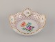 Herend, Hungary. Open lace porcelain bowl with hand-painted polychrome flower 
motifs and gold decoration.