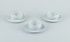 Three 
Aluminia/Royal 
Copenhagen blue 
line coffee 
cups ...