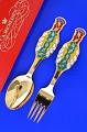 Michelsen Christmas spoon and Christmas fork 1996