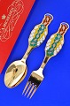 Michelsen 
Christmas spoon 
and Christmas 
fork 1996