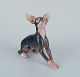 Bing & Grøndahl, rare porcelain figurine of a Doberman pinscher.