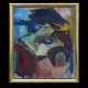 Peter Brandes, b. 1944, oil on canvas. Composition signed and dated 1987. 
Visible size: 46x38cm. With frame: 52x44cm