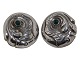Georg Jensen sterling silver
Ear clips with green stones
