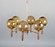 Sv. Mejlstrøm, 
Danish 
designer. Brass 
chandelier with 
...