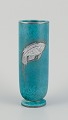 L'Art presents: Wilhelm Kåge (1889-1960) for Gustavsberg, Sweden.Art Deco ceramic vase with silver fish motif ...