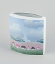 Ivan Rabuzin for Rosenthal, Germany. Studio-Linie. Large porcelain vase.
Naive motif of houses in a landscape.