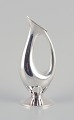Modernist Finnish silver vase. Organic shape. 813 silver.