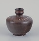 European studio ceramicist. Unique ceramic vase. Glaze in brown tones.