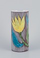 Mari Simmulson (1911-2000) for Upsala Ekeby, Sverige. Keramikvase med 
blomstermotiver.