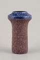 Thomas Nittsjö, Sweden. Large ceramic vase with blue glaze. Handmade.