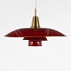 Roxy Klassik 
presents: 
Poul 
Henningsen / 
Louis Poulsen
PH 5/3 - 
Pendant in 
brass with 
hoist. Shades 
in red ...