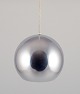Verner Panton, "Topan" ceiling lamp in stainless steel.