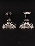 A pair of silver candlesticks