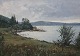 Klosterkælderen presents: Painting E. Thorbjørn Mariagerfjord motif 58 x 77.5 cm with wooden frame View from ...