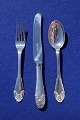 Evald Nielsen No 20 Danish silver flatware Rain. Settings cutlery of 3 pieces